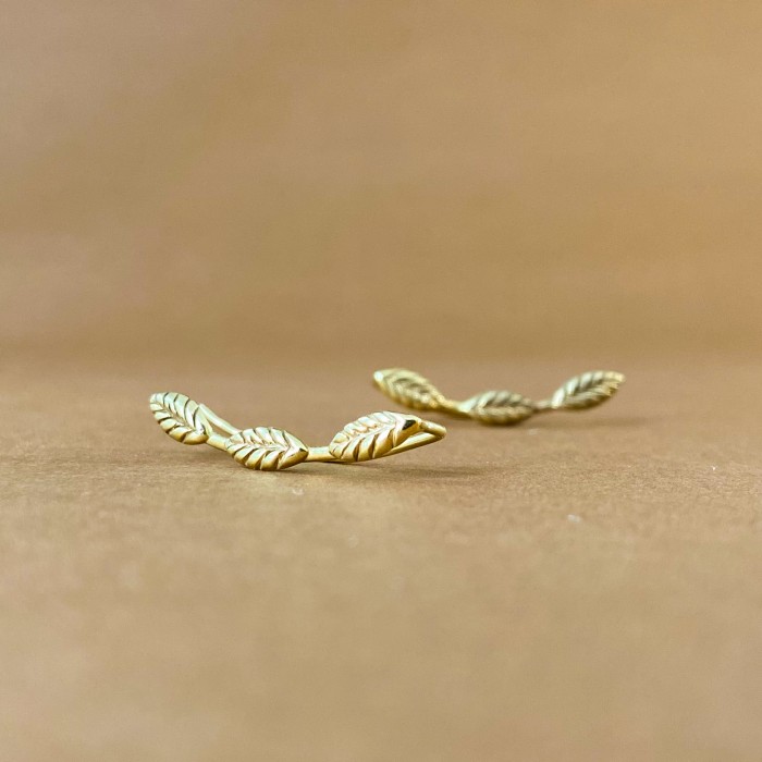 OX Leaf Climb Earring - Gold 
