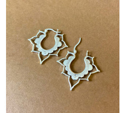 Argola Flor Lotus Line
