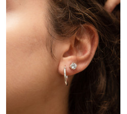 Earring Point Light 6mm Crystal