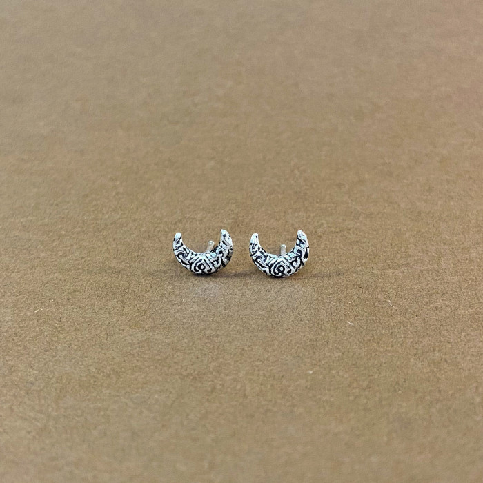 Bali Moon OX Earring