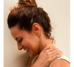 Bali Moon OX Earring