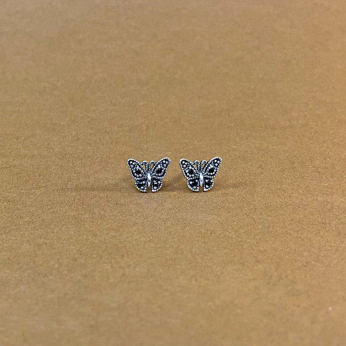 Black CZ Butterfly Earring Black CZ Butterfly Earring