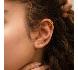 Cuff Estrela e Lua - Ouro
