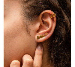 Cuff Estrela e Lua - Ouro
